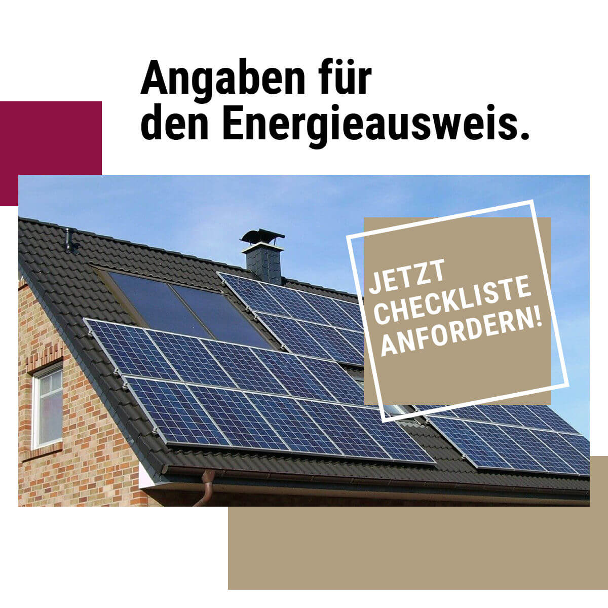 Checkliste Angaben für den Energieausweis