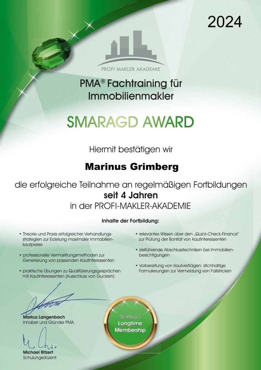 PMA Smaragd Award 2024 Marinus Grimberg